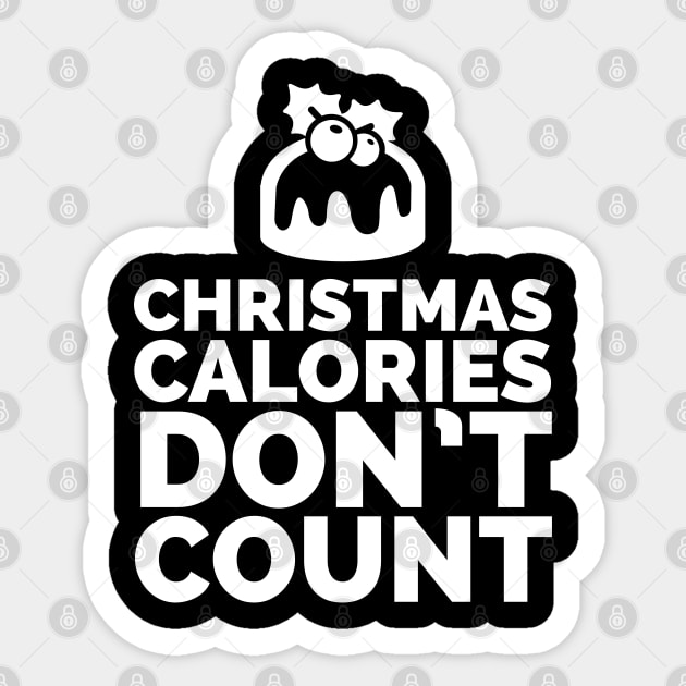 Christmas Calories Don't Count Sticker by madeinchorley